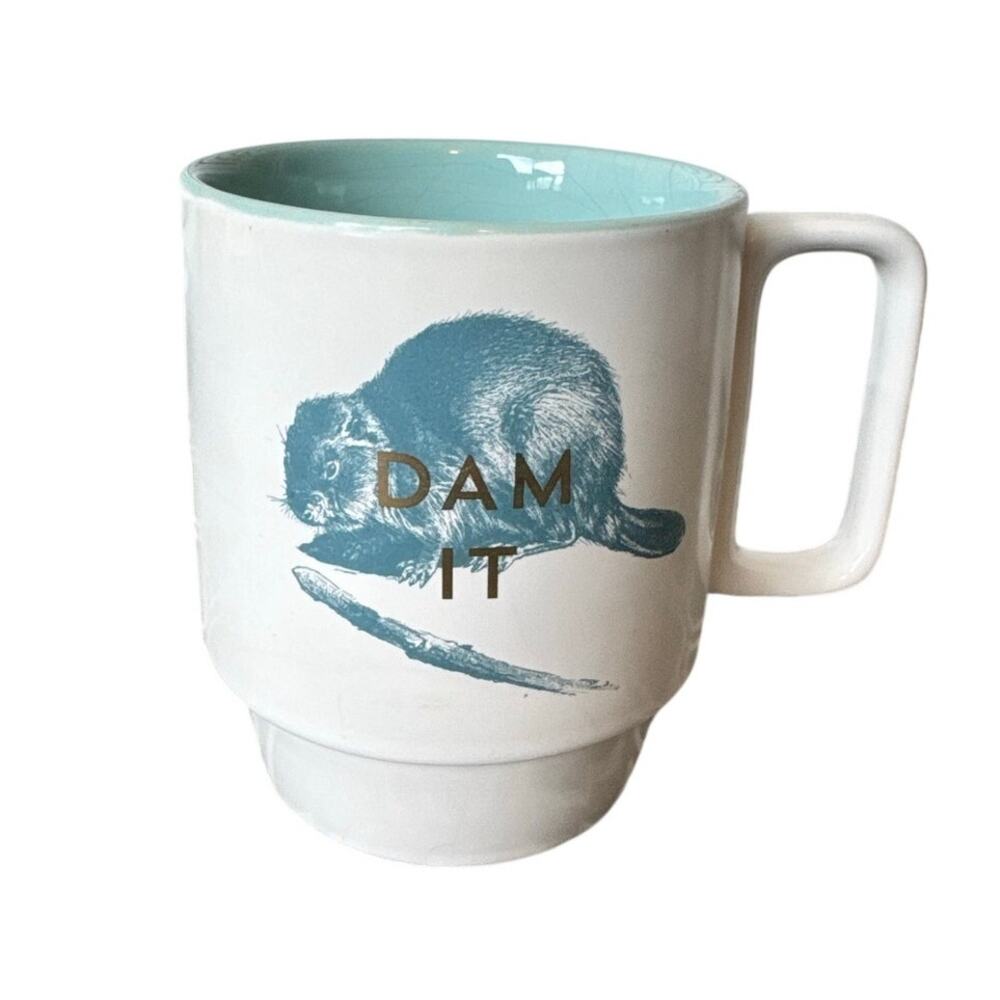 DAM IT Coffee Mug Beaver Funny Graphic Kitchen Gag Gift